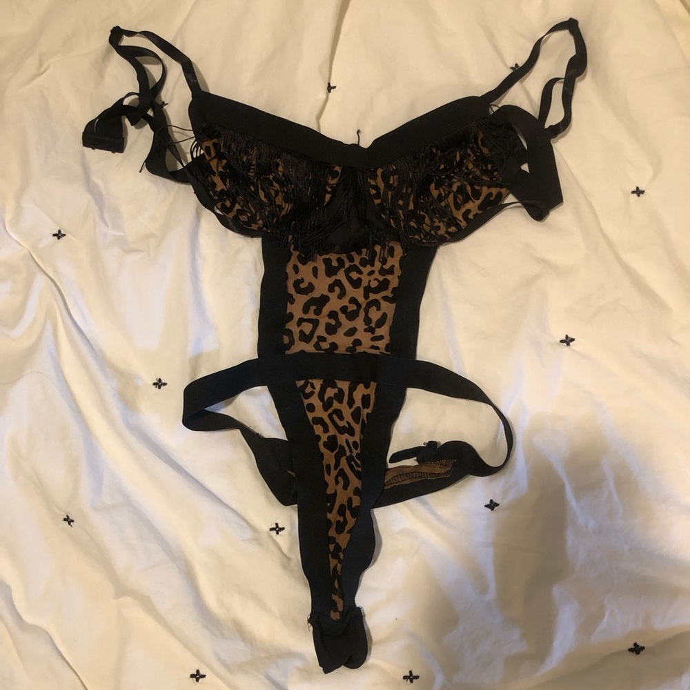 Leopard Highcut Lingerie Bodysuit